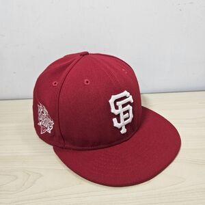 NEW ERA  San Francisco Giants 2010 World Series 59FIFTY Red Fitted Hat Sz 7 1/8